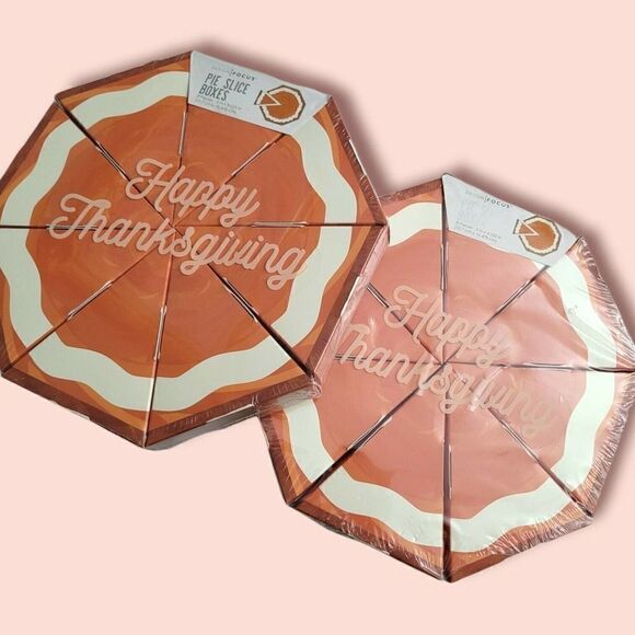 Autumn Thanksgiving FALL Party Favor Pie Boxes - Picture 1 of 1